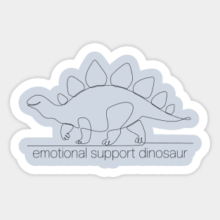 Emotional Support Dinosaur Sticker